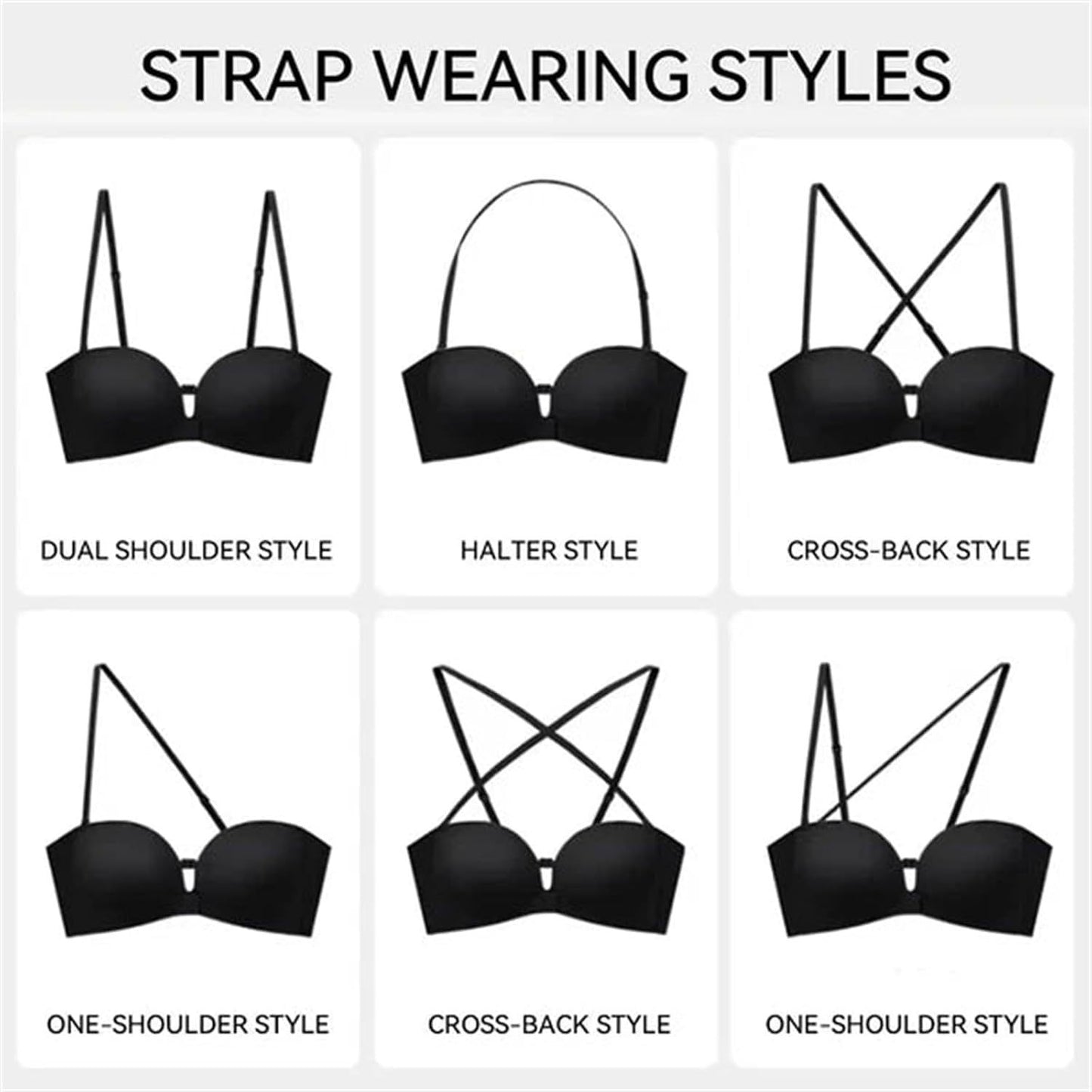 Convertible Strapless Push Up Bra