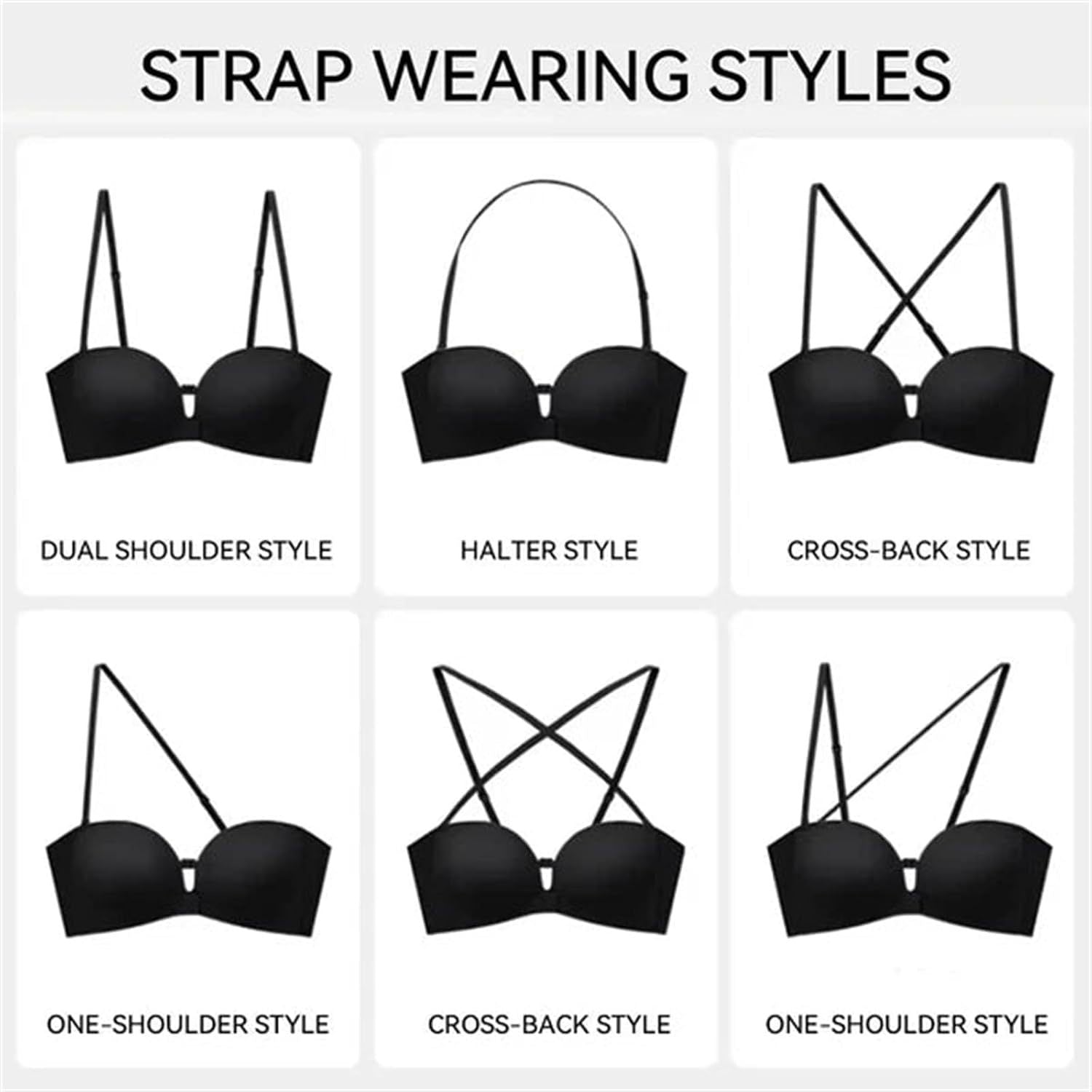 Convertible Strapless Push Up Bra