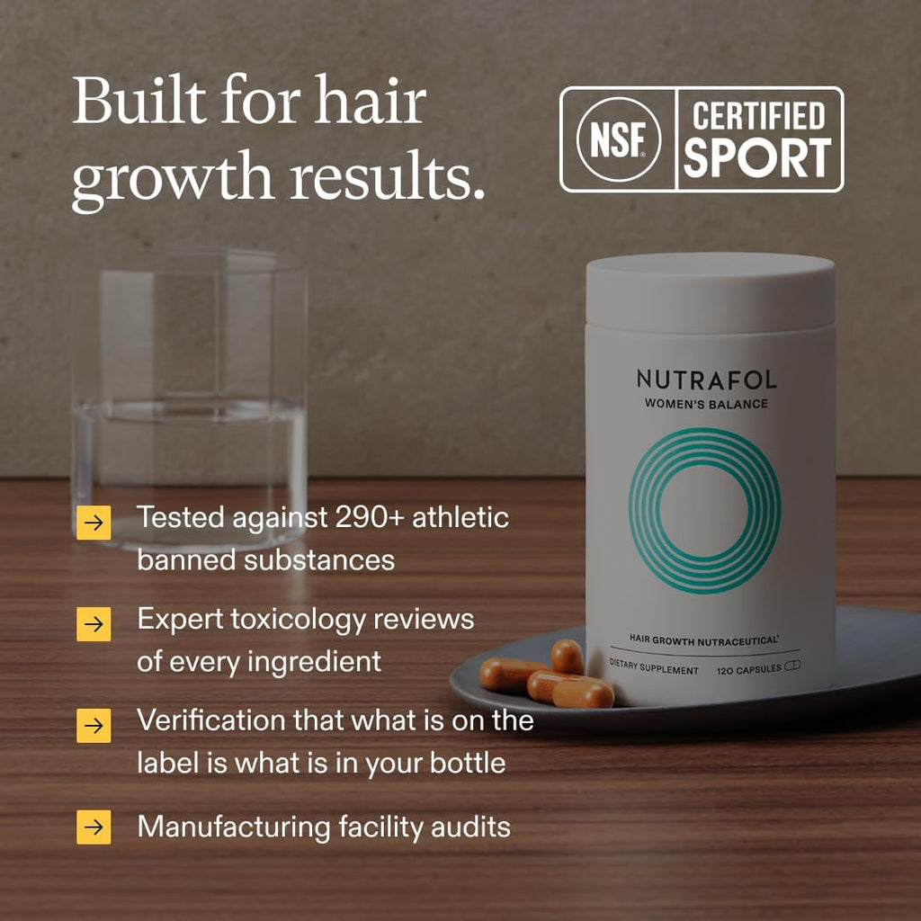 Nutrafol Women's Balance Hair Growth Supplements, Age 45+, 1-Month Bottle