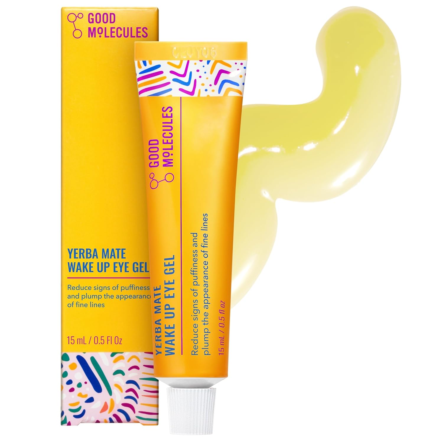 Good Molecules Yerba Mate Wake Up Eye Gel, Caffeine Under Eye Cream, 15 ml