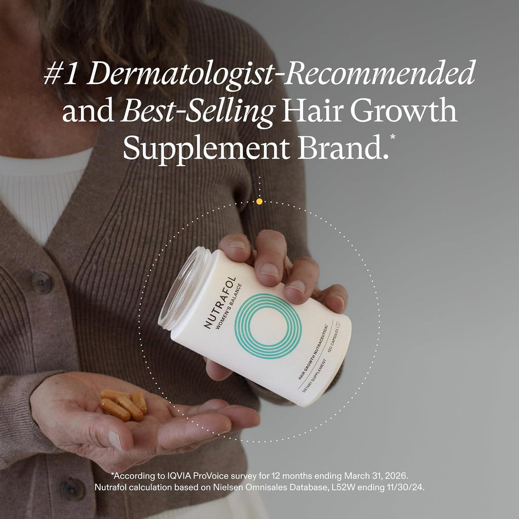 Nutrafol Women's Balance Hair Growth Supplements, Age 45+, 1-Month Bottle