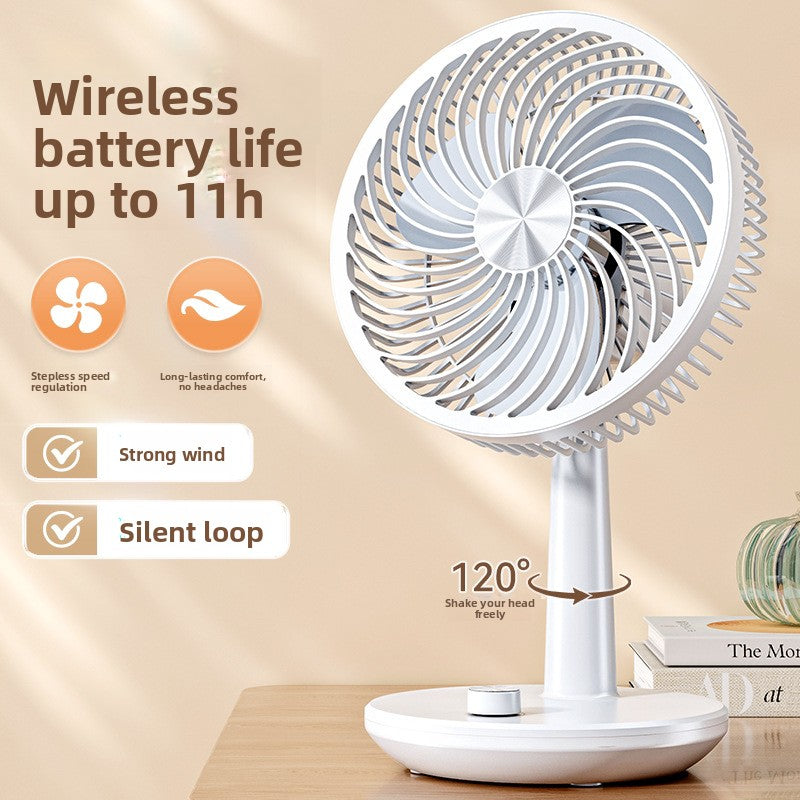 Rechargeable USB Desk Fan with Stepless Speed